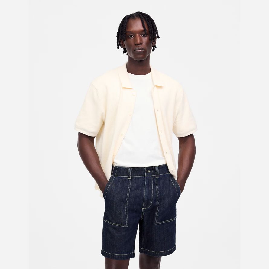 madewell navy patch pocket herren shorts