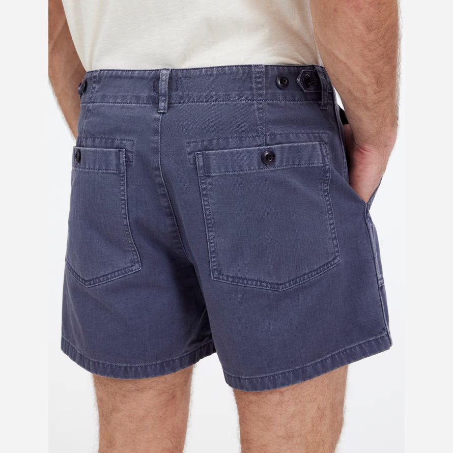 navy herren madewell müdigkeit baumwolle twill shorts