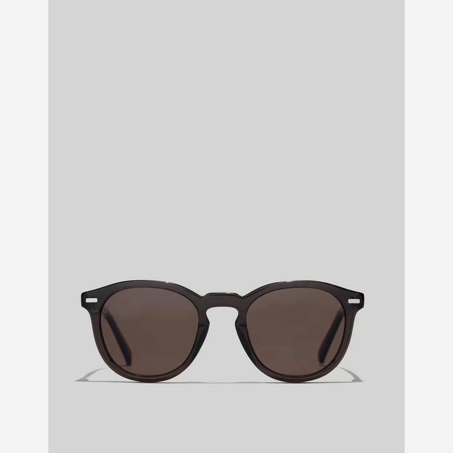 schwarz herren madewell runde acetat sonnenbrille