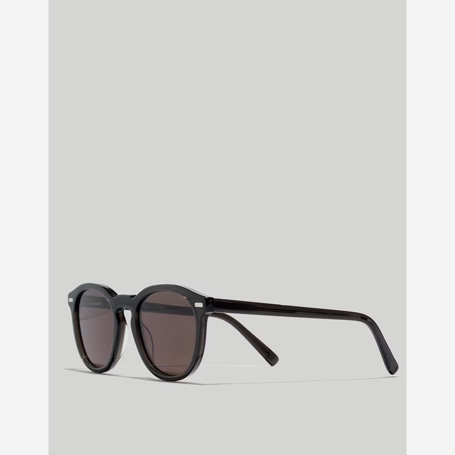 schwarz herren madewell runde acetat sonnenbrille