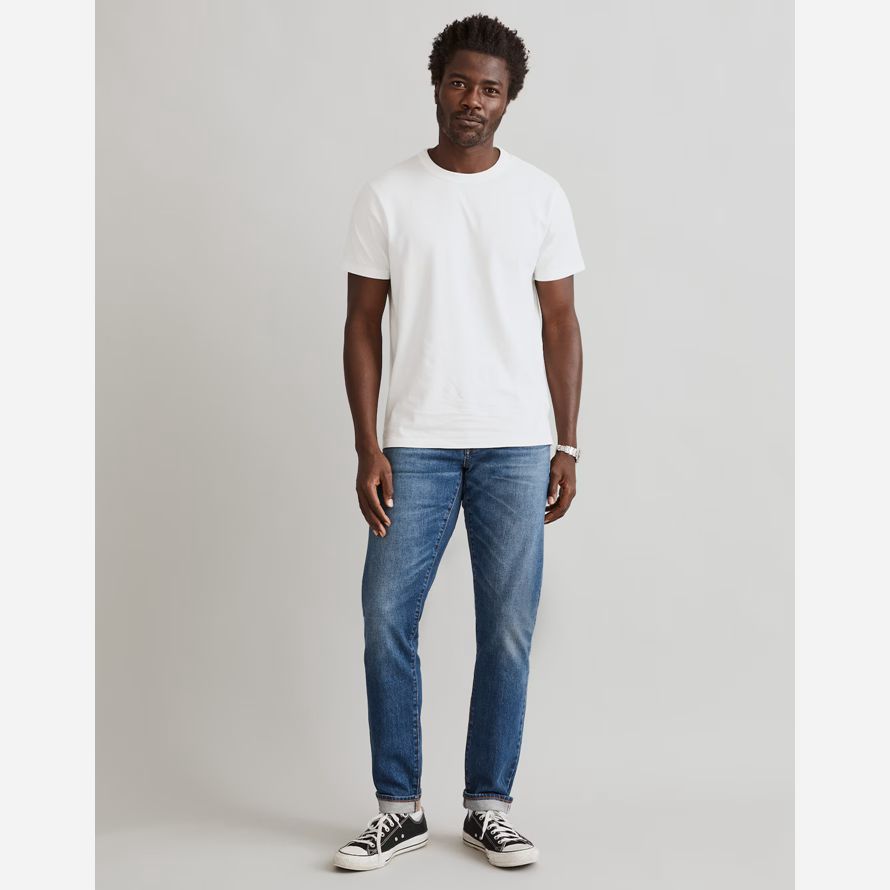 madewell garment-dyed allday crewneck herren t-shirts weiß
