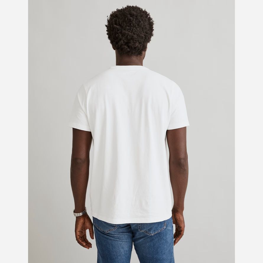 madewell garment-dyed allday crewneck herren t-shirts weiß