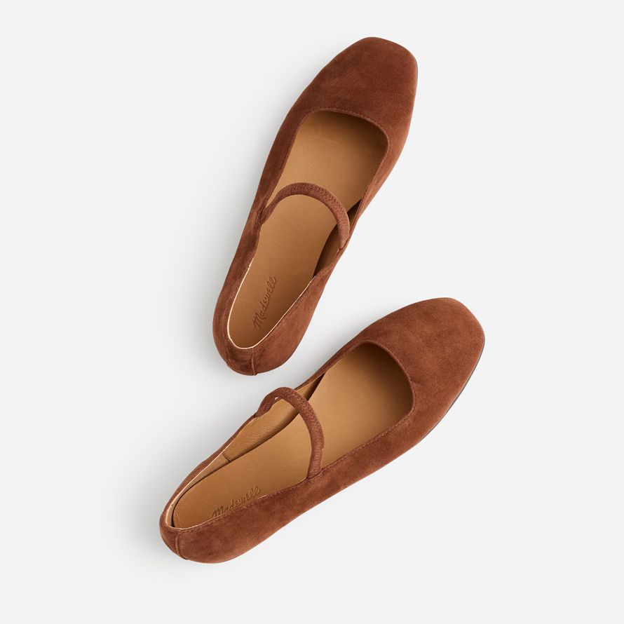 brown madewell die greta womens ballet flat