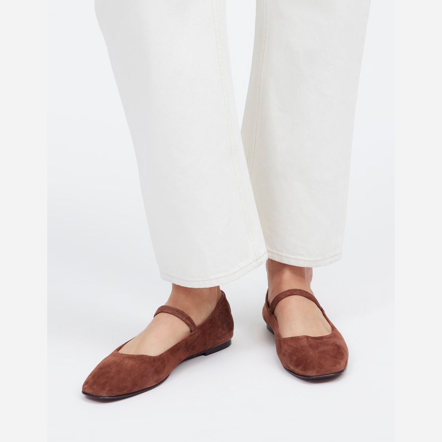 brown madewell die greta womens ballet flat