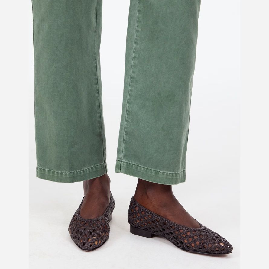 madewell die ruth woven leather womens ballet flat schokolade