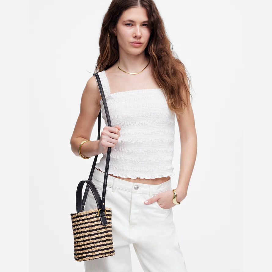 madewell mini womens korb tasche braun schwarz