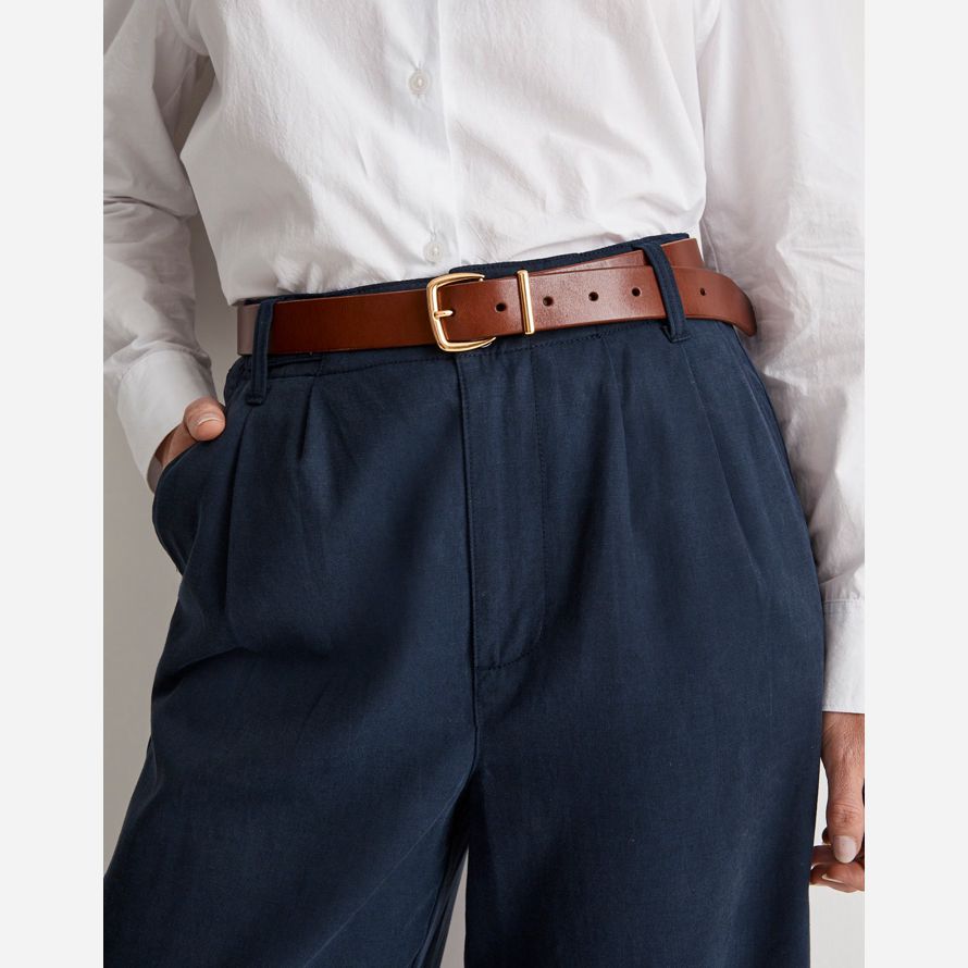 braun damen madewell das wesentliche leder gürtel