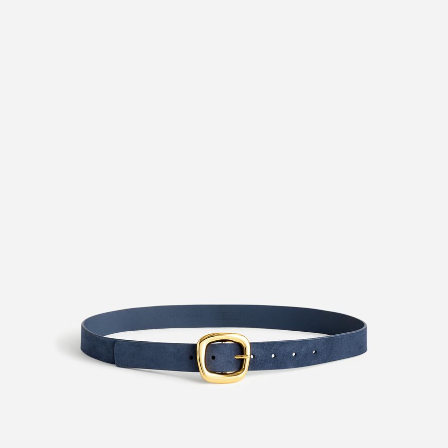 blau damen madewell skulpturale schnalle gürtel