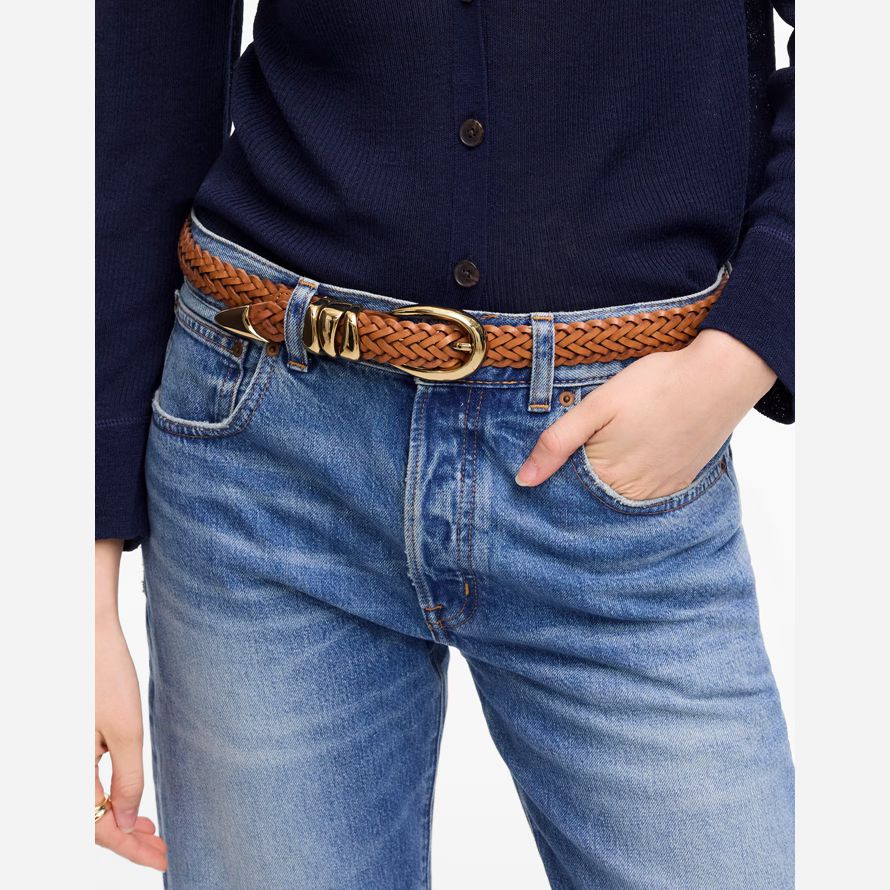 madewell triple metall halter damen gürtel braun