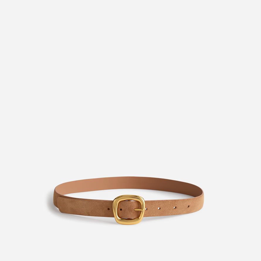 damen madewell skulpturale schnalle gürtel braun