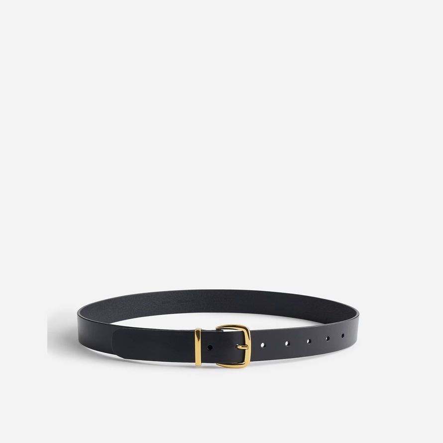 damen madewell das wesentliche leder gürtel schwarz