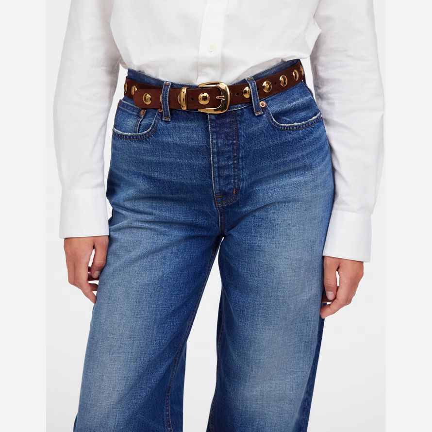 brown madewell womens studded western-gürtel