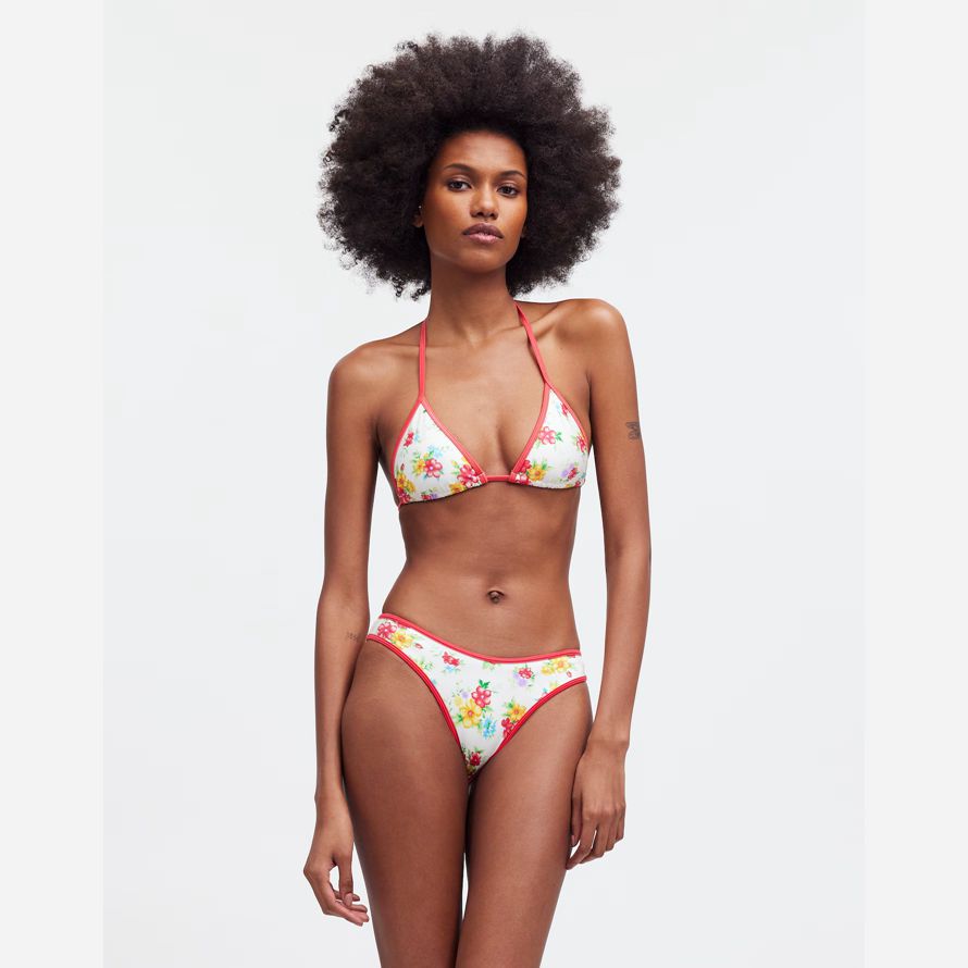 weiß rot damen madewell frankies bikinis taube classic bikini top