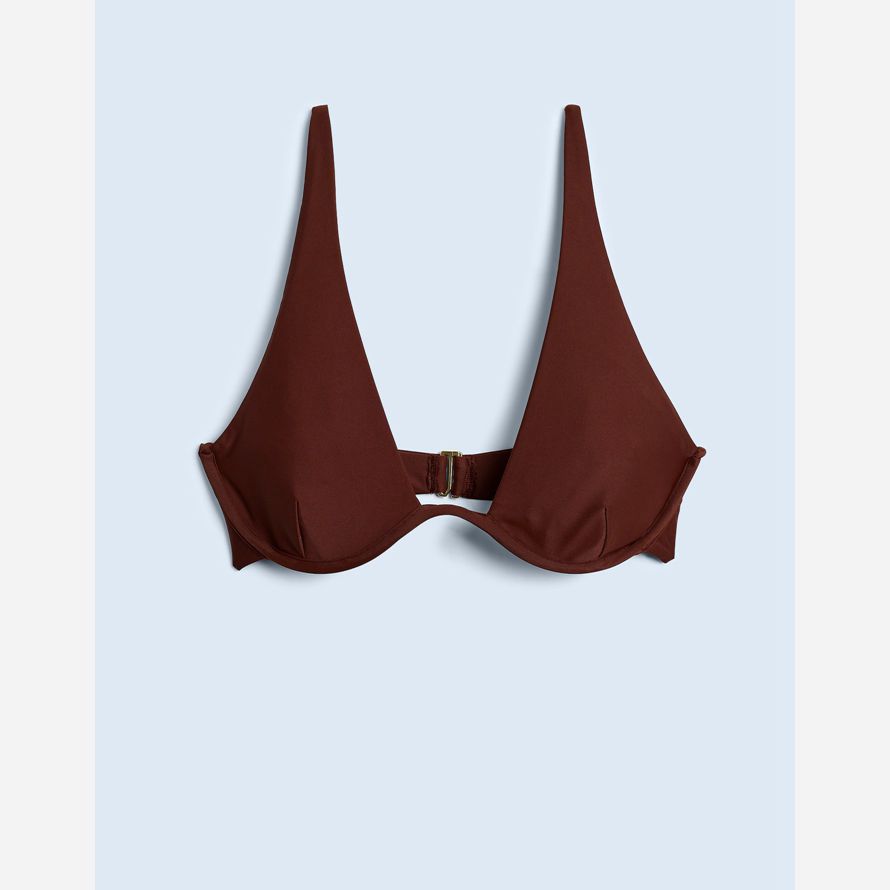 madewell jade swim paloma womens bikini-top schokolade
