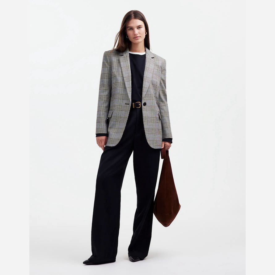 grau damen madewell die kline blazer