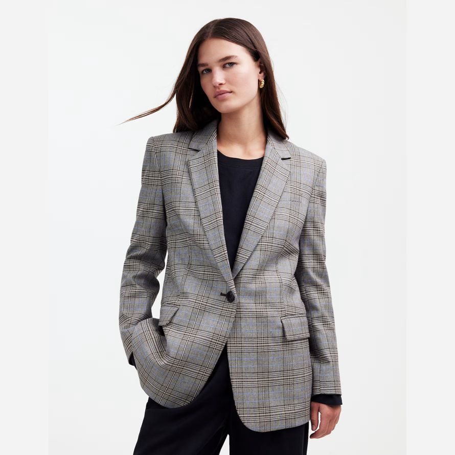 grau damen madewell die kline blazer