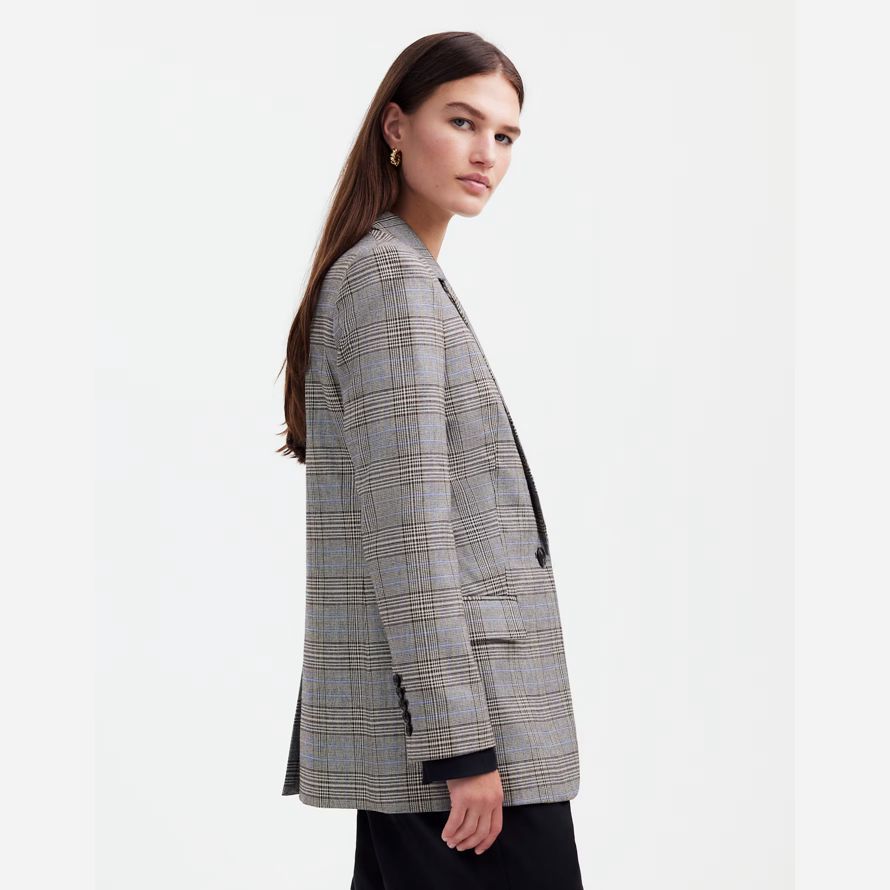 grau damen madewell die kline blazer
