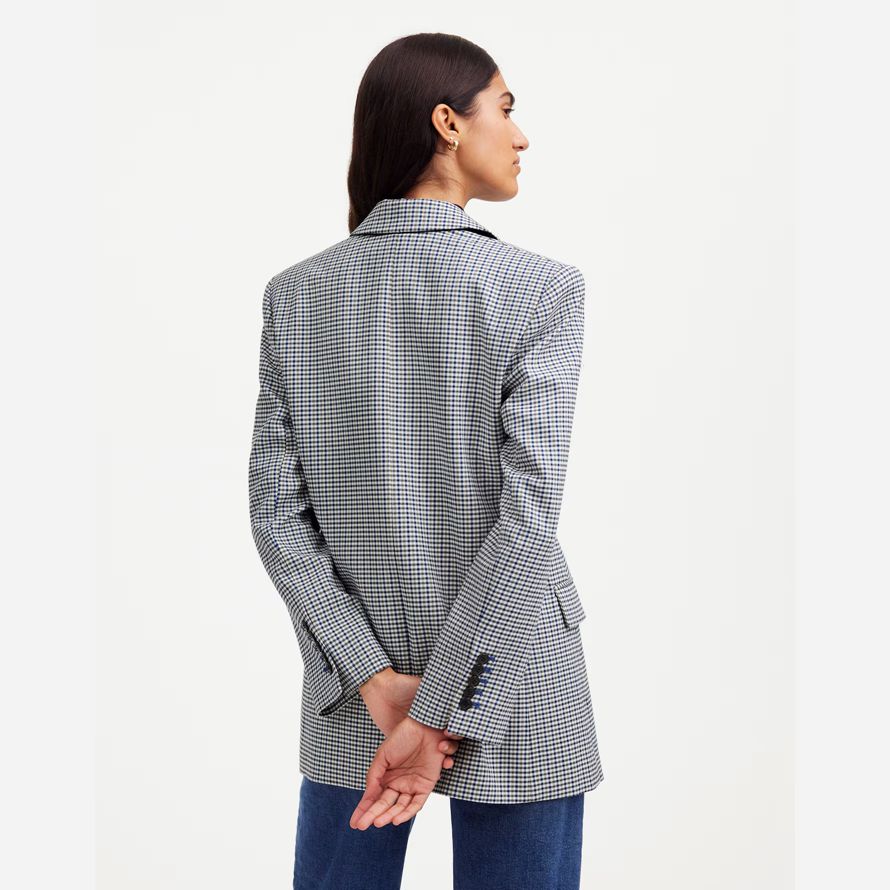 grau blau womens madewell die kline blazer