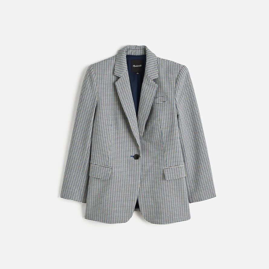 grau blau womens madewell die kline blazer