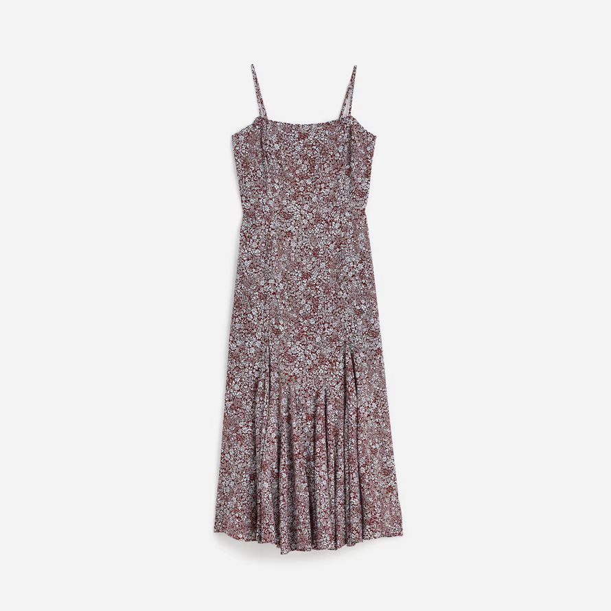 chocolate white womens madewell squareneck Ärmelloses maxi-kleid