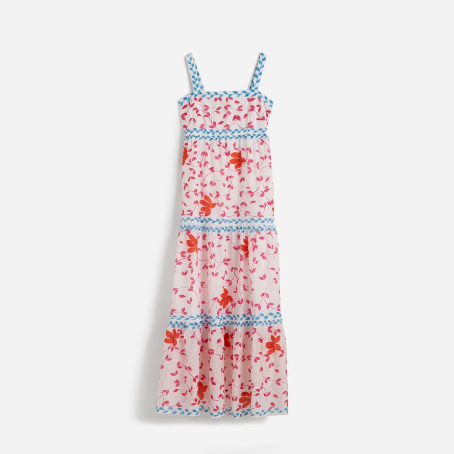 damen madewell banjanan daniella maxi-kleid-rosa rot