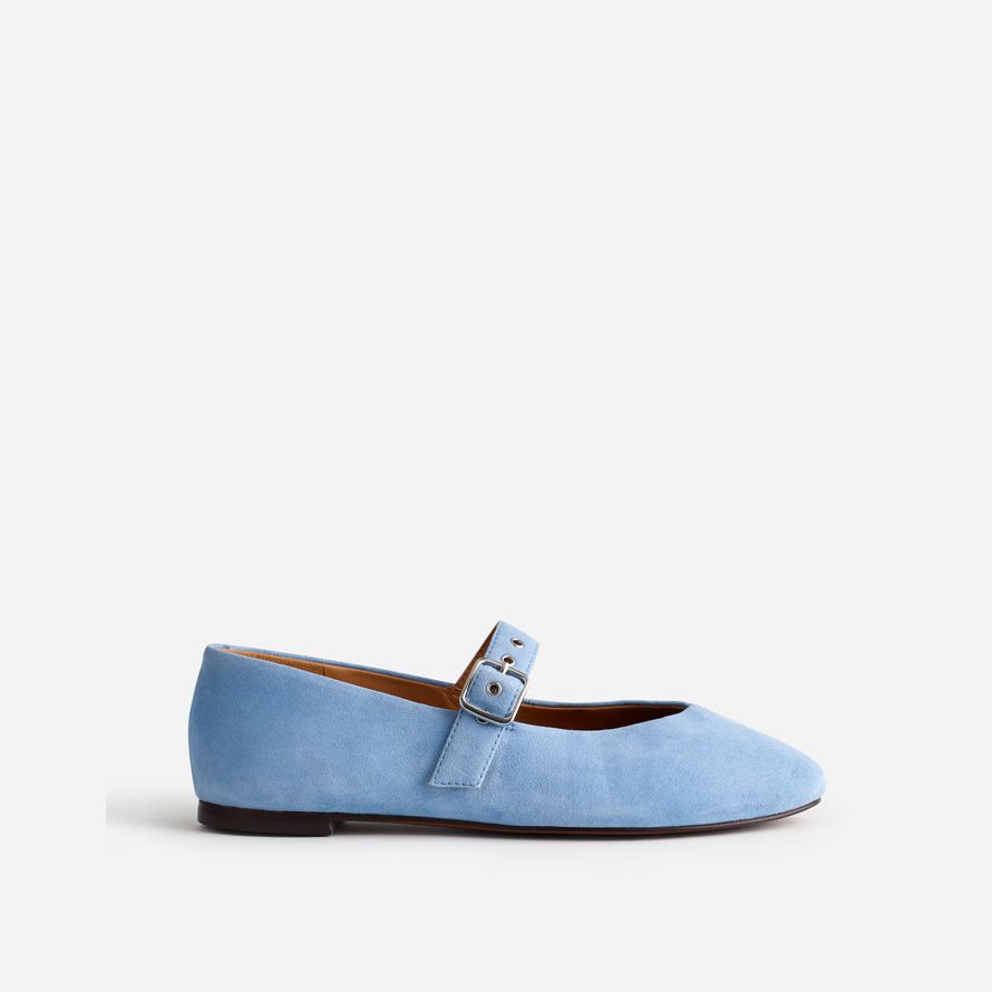 light blue womens madewell die remy mary jane flats