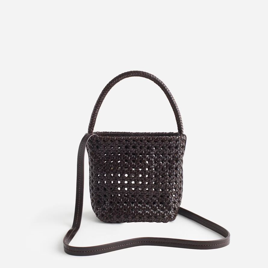 schokolade damen madewell den handwoven cane mini handtasche