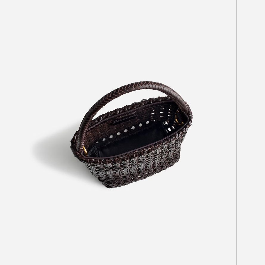 schokolade damen madewell den handwoven cane mini handtasche