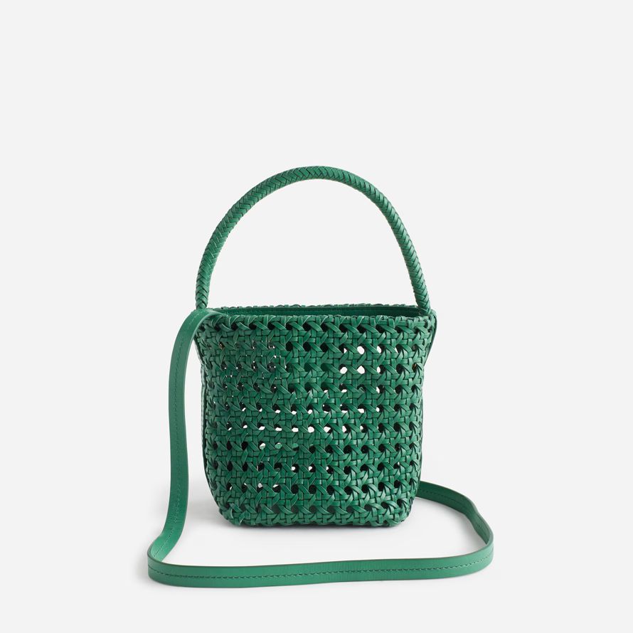 damen madewell den handwoven cane mini handtasche grün