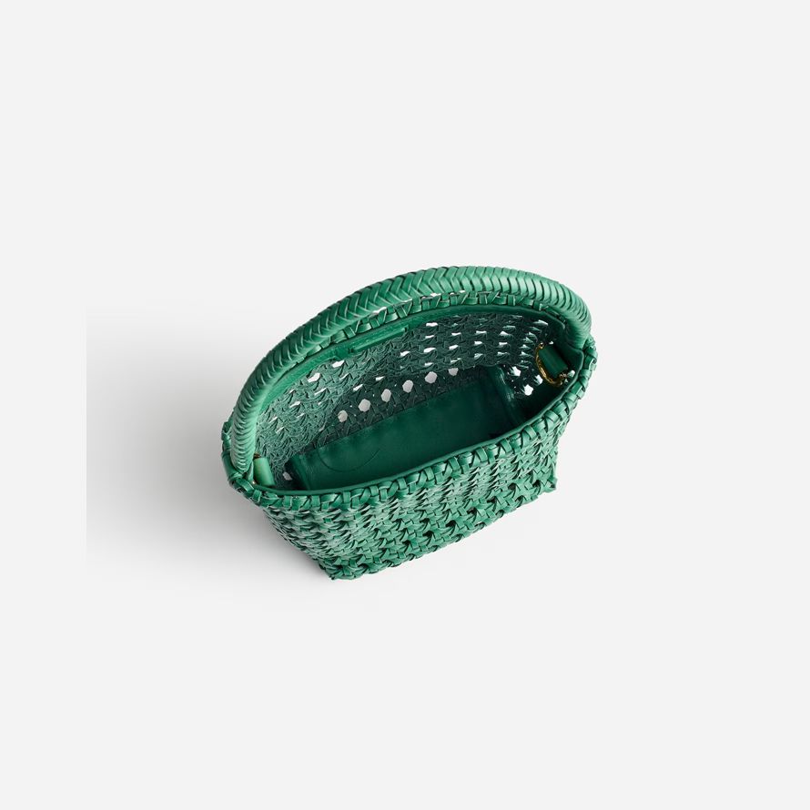 damen madewell den handwoven cane mini handtasche grün