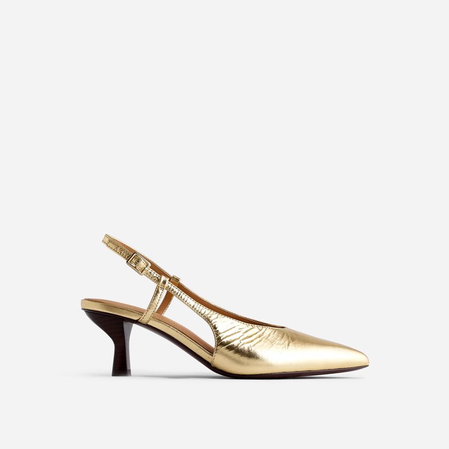 gold madewell den debbie womens slingback heels
