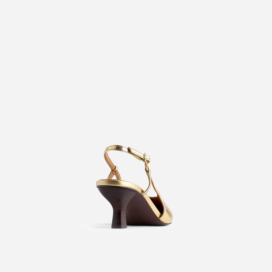 gold madewell den debbie womens slingback heels