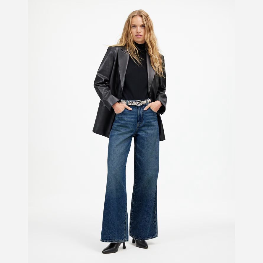 blau madewell 90er jahre superwide-leg womens jeans