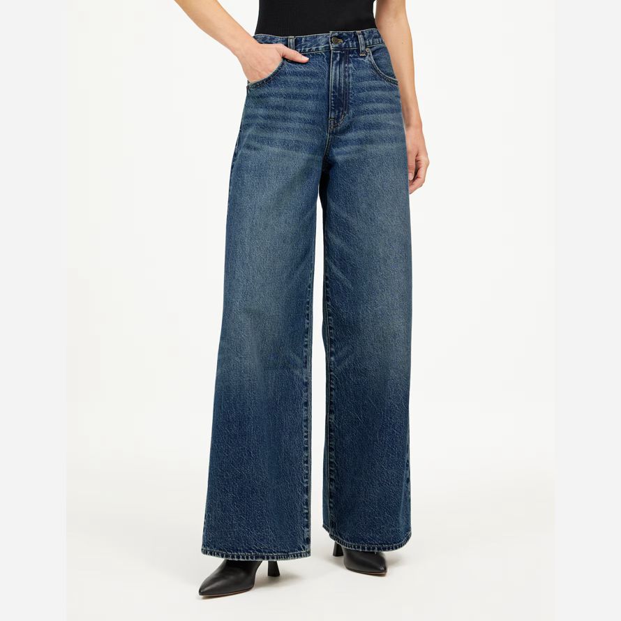 blau madewell 90er jahre superwide-leg womens jeans