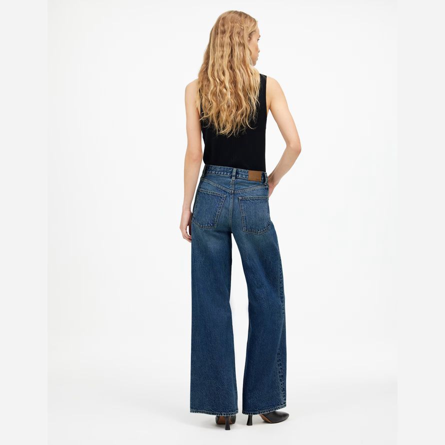 blau madewell 90er jahre superwide-leg womens jeans