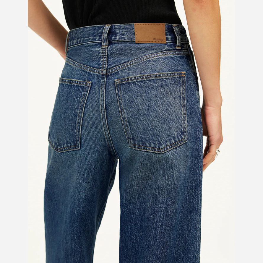 blau madewell 90er jahre superwide-leg womens jeans