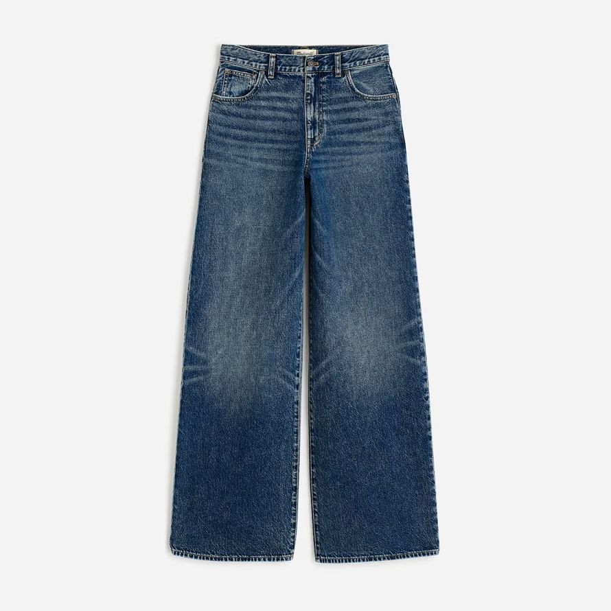 blau madewell 90er jahre superwide-leg womens jeans