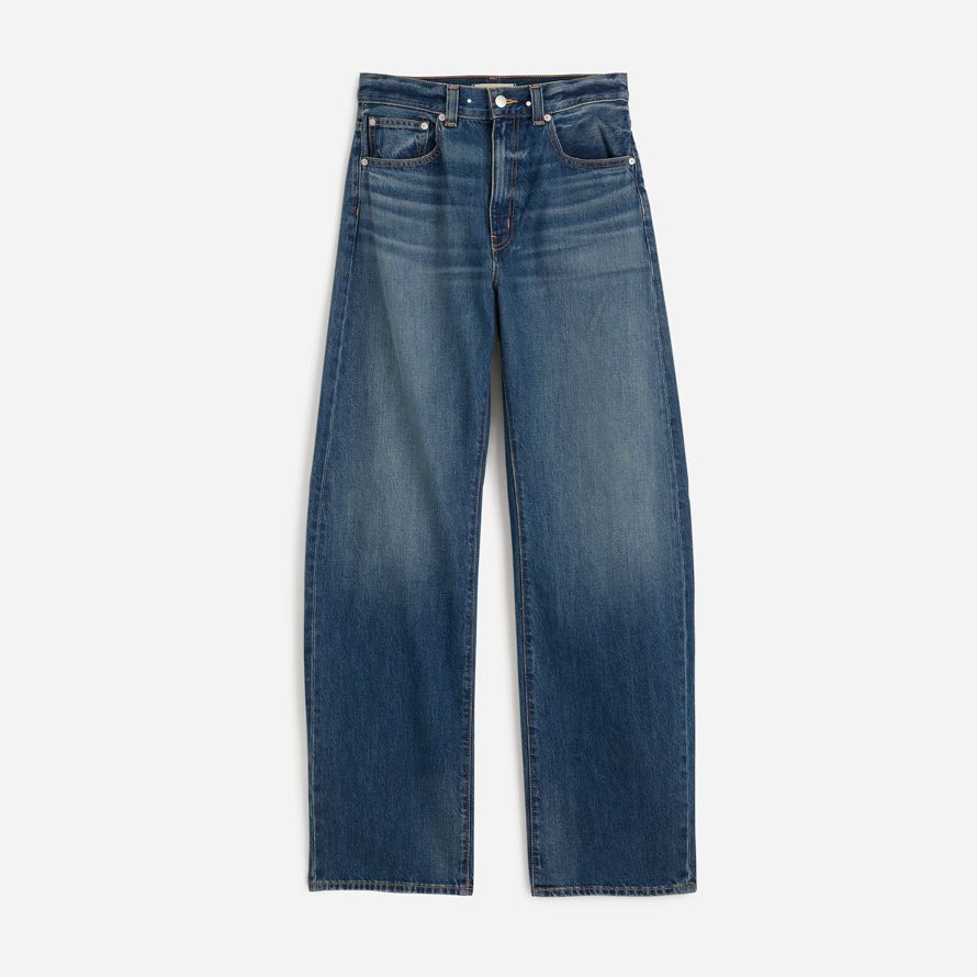 dark blue madewell den ballon womens jeans