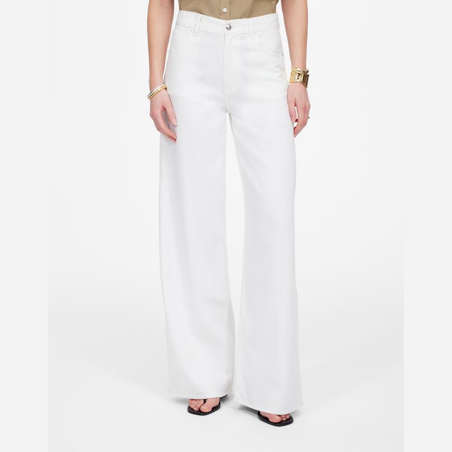 weiß damen madewell superwide-bein luftig jeans
