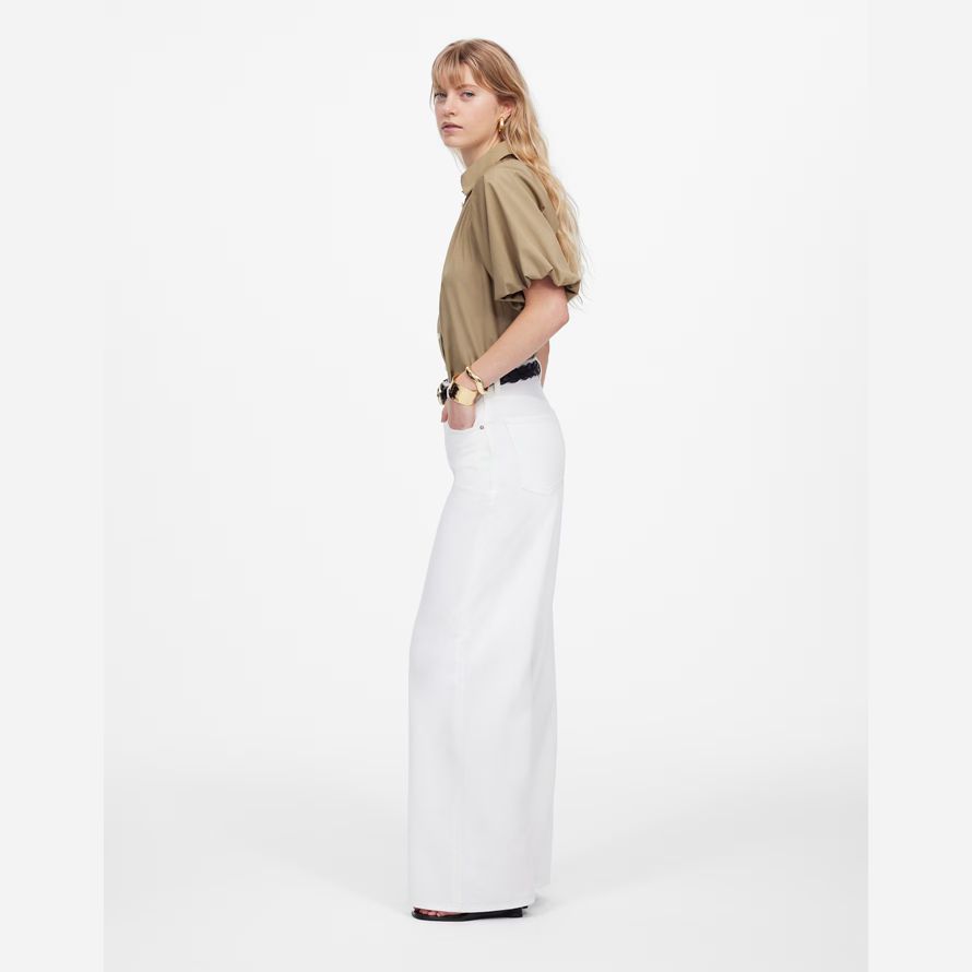 weiß damen madewell superwide-bein luftig jeans