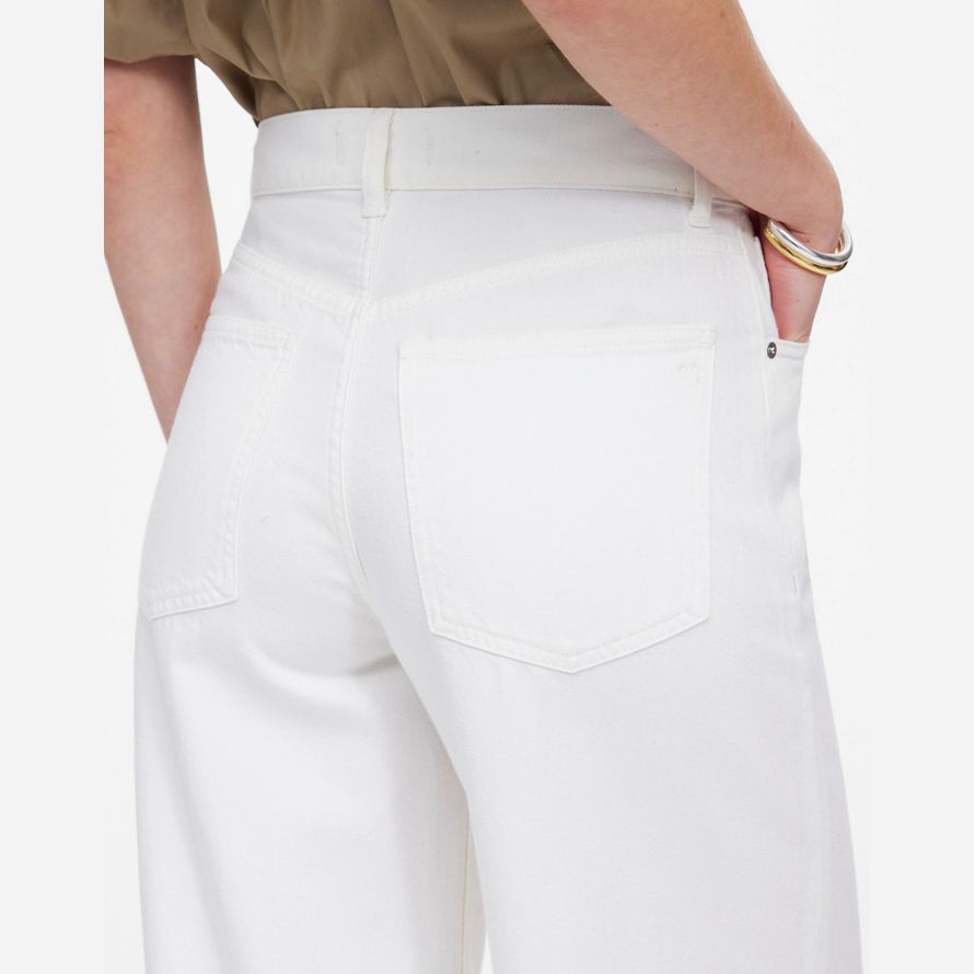 weiß damen madewell superwide-bein luftig jeans