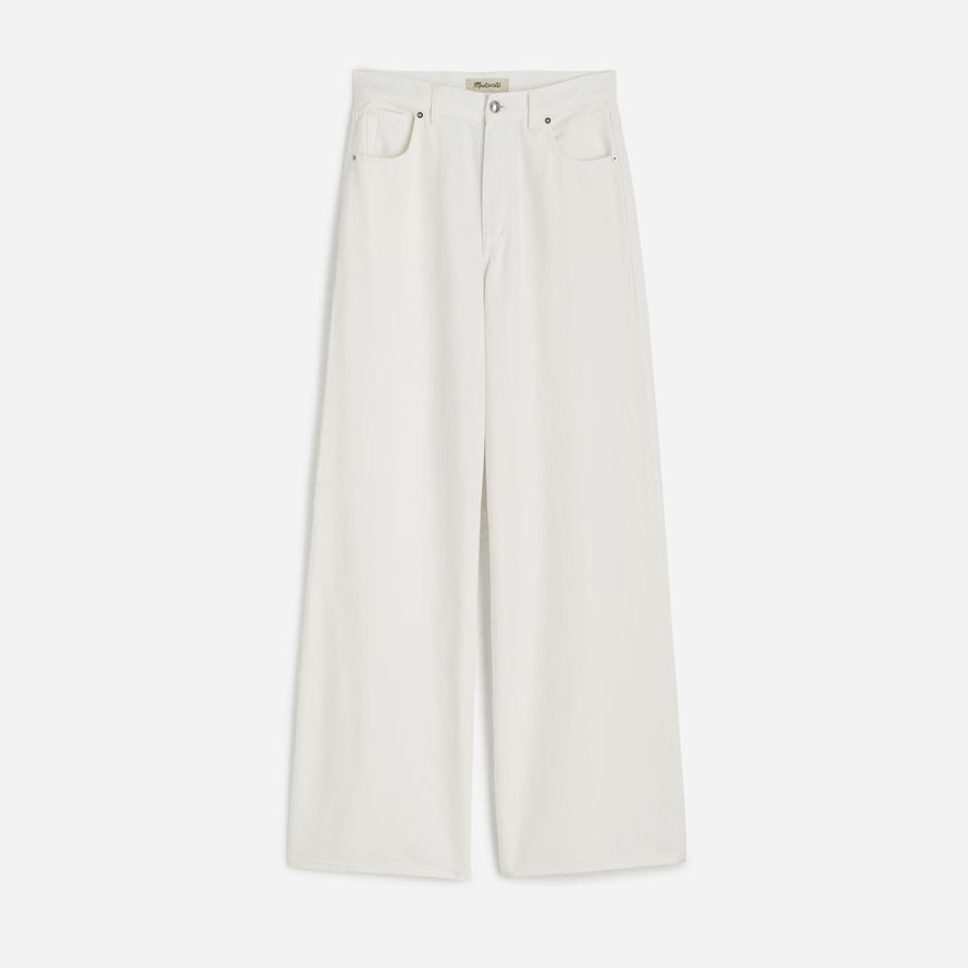weiß damen madewell superwide-bein luftig jeans