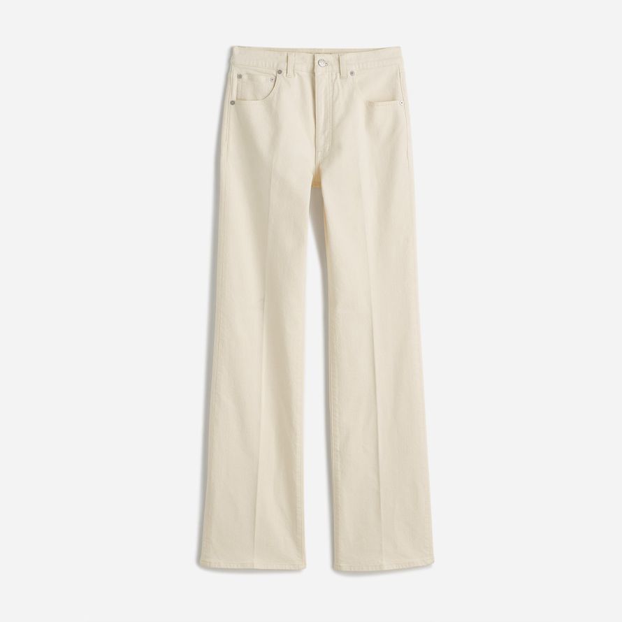 creme madewell relaxed bootcut damen jeans