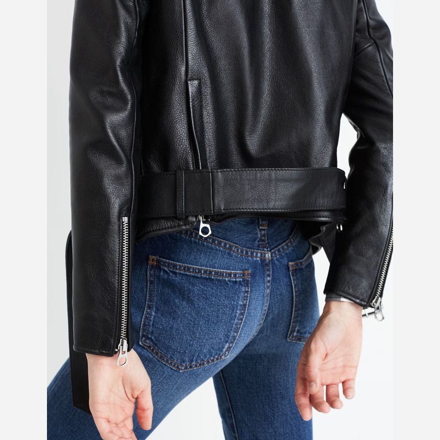 damen madewell the ultimate motorrad lederjacke schwarz