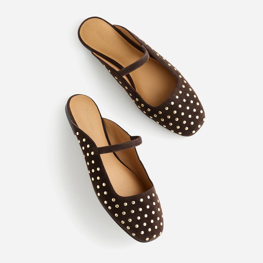 madewell die greta ballet flat damen mule schokolade