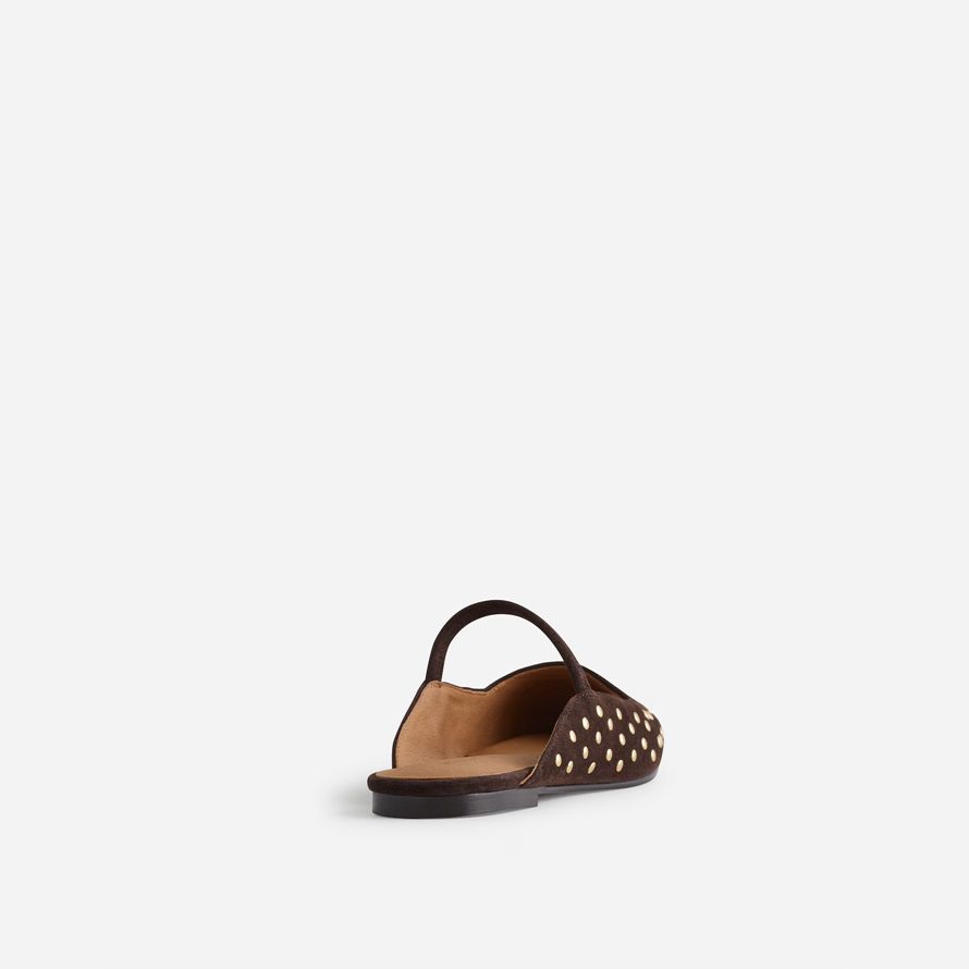 madewell die greta ballet flat damen mule schokolade