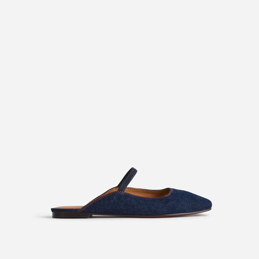 madewell navy die greta ballet flat damen mule