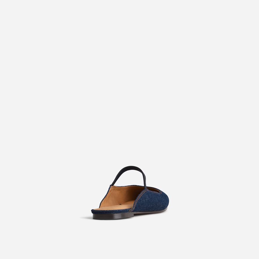 madewell navy die greta ballet flat damen mule
