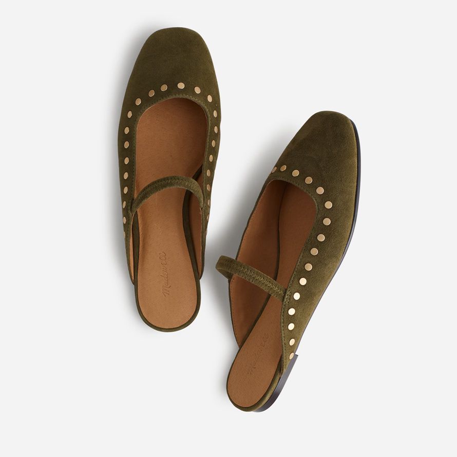 olive womens madewell die greta ballet flat mule