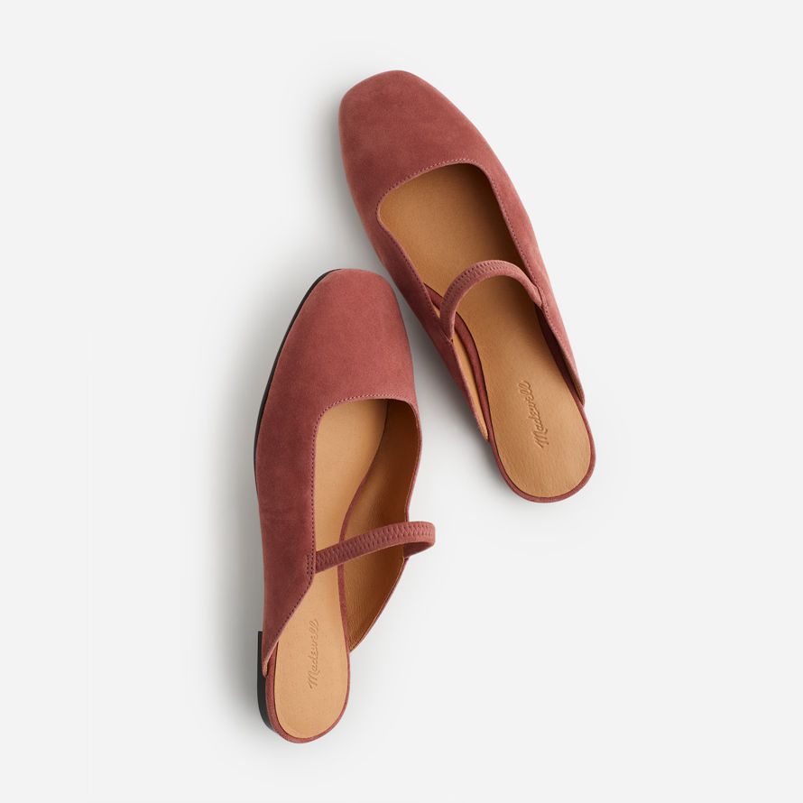 damen madewell die greta ballet flat mule rose